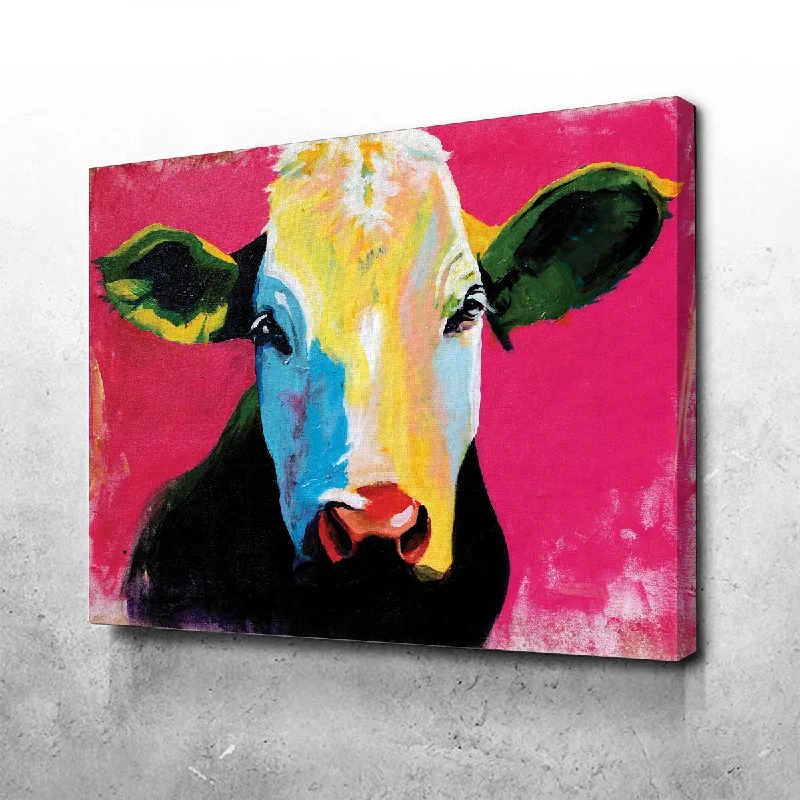 minimalist nature canvas art-Vache