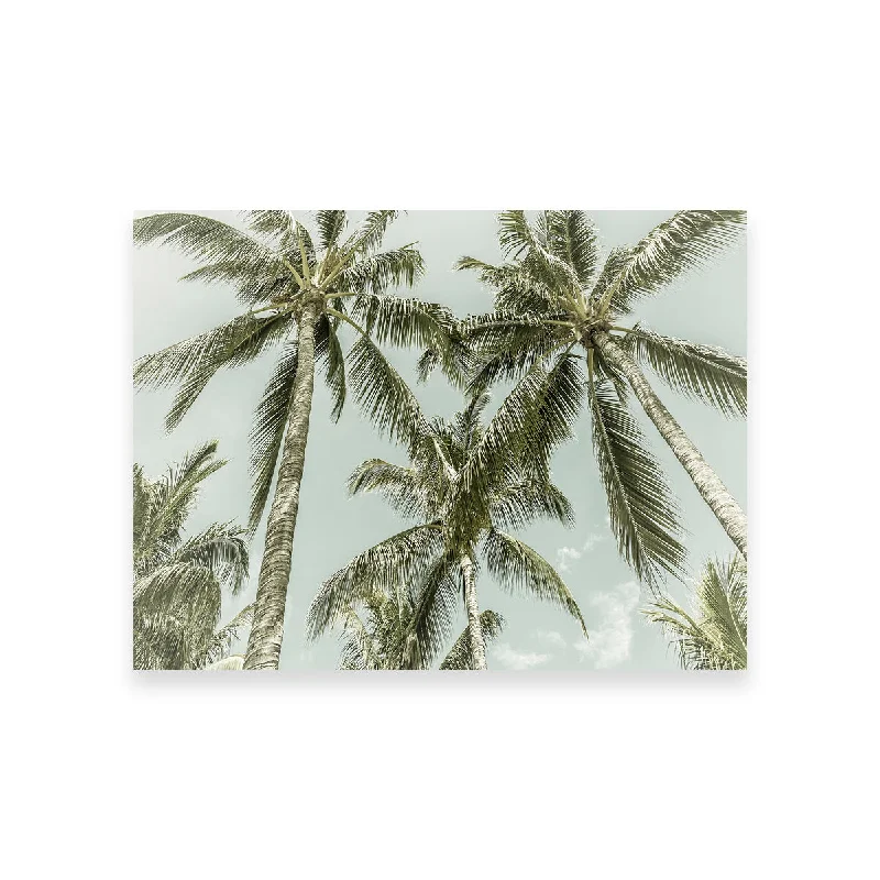 inspirational quotes canvas art-Vintage Palm Trees