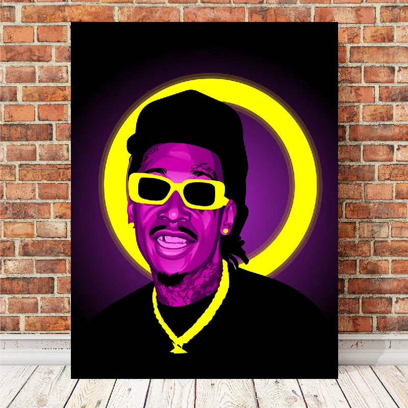 framed geometric wall paintings-Wiz Khalifa